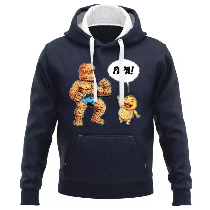 Sweat-shirts à Capuche PREMIUM Parodie Zelda Un papa solide comme un roc ! - La Chose des 4 Fantastiques et un Goron