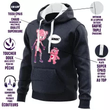 Sweat-Shirt à capuche « Une maman sacrément caline ! » – Parodie Bisounours