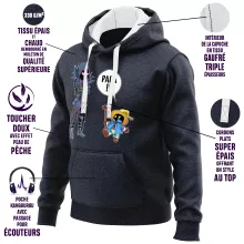 Sweat-Shirt à capuche Corbeau « Un papa mystérieux » – Parodie Final Fantasy VII