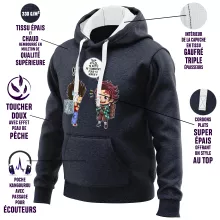 Sweat-Shirt à capuche Tanjiro Kamado « Une Pandora Box démoniaque ! » – Parodie Saint Seiya
