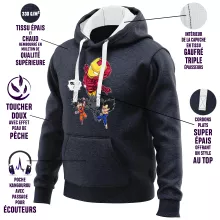 Sweat-Shirt à capuche Iron Man « Pollueur ! » – Parodie Dragon Ball Z