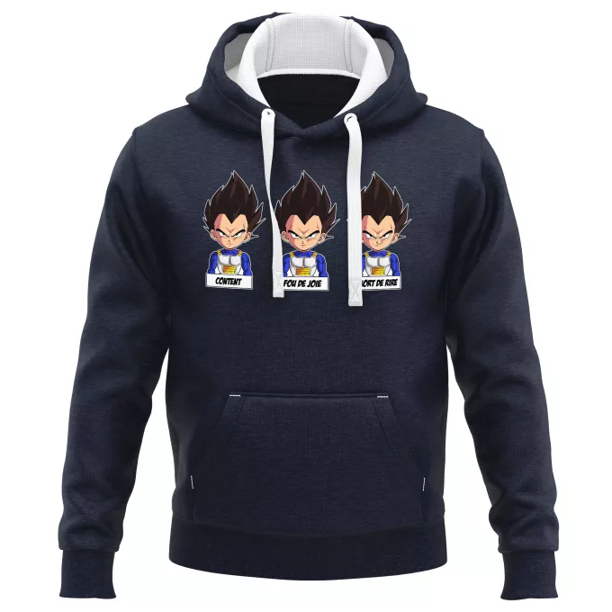Sweat-shirts à Capuche PREMIUM Parodie Dragon Ball Z - DBZ Un jeu d'acteur de niveau princier - Végéta