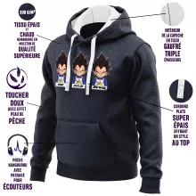 Sweat-Shirt à capuche Végéta « Un jeu d'acteur de niveau princier » – Parodie Dragon Ball Z