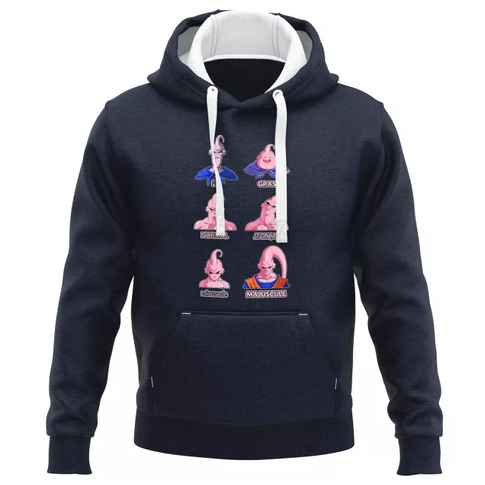 Sweat-shirts à Capuche PREMIUM Parodie Dragon Ball Z - DBZ Un sacré caractères... - Boubou aka Majin Bou aka Super Bou aka Bouhan