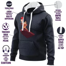 Sweat-Shirt à capuche Donkey Kong « Le Cycle de la vi...déoludique ! » – Parodie Super Mario