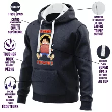 Sweat-Shirt à capuche Luffy « La Viande... C'est la vie ! » – Parodie One Piece