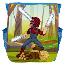 Denji Children's backpack “Woodcutter Man...” – Chainsaw Man parody