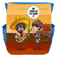 Mikasa Ackerman Kinder-Rucksack “Mikasa Ackerman und Eren Jäger” – Parodie auf Attack on Titan