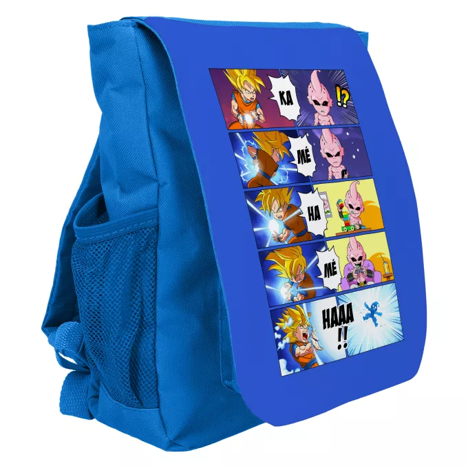 Schooltas voor kinderen (rugzak voor kleuterschool) Parodie Dragon Ball Z - DBZ Son Goku en Majin Buu