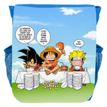 Sac à dos Enfant Luffy « La recette d'un bon shonen Manga (Super Deformed) » – Parodie Naruto