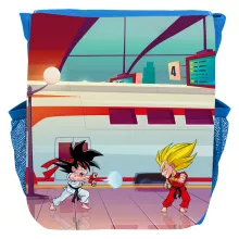 Son Goku Children's backpack “Son Goku and Vegeta X Ryu and Ken” – Dragon Ball Z parody