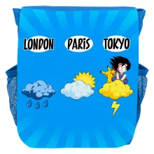 Sac à dos Enfant Sangoku « Météo Tokyo » – Parodie Pokémon