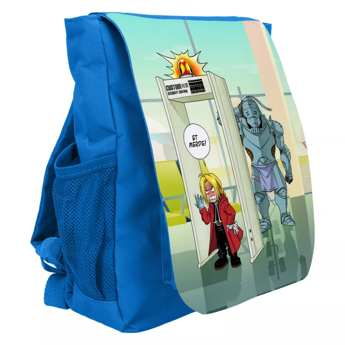 Sac à dos Enfant de 3 à 6 ans (Cartable) Parodie Full Metal Alchemist - FMA Détecteur de métaux ! - Edward, Alphonse Elric