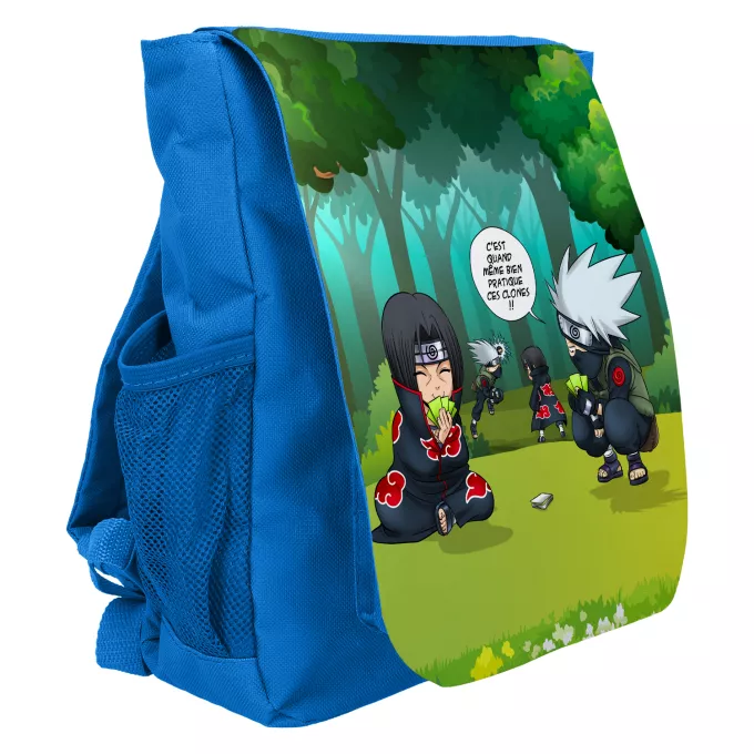 Sac à dos Enfant de 3 à 6 ans (Cartable) Parodie Naruto Combat de Ninjas ! - Kakashi, Itachi