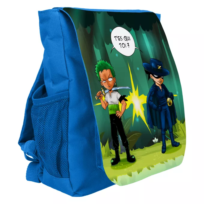Sac à dos Enfant de 3 à 6 ans (Cartable) Parodie One Piece D'un Z qui veut dire... - Zorro Roronoa
