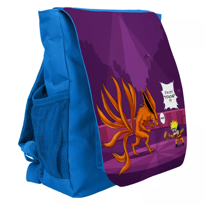 Sac à dos Enfant de 3 à 6 ans (Cartable) Parodie Naruto Couché ! - Kyubi le Biju à 9 Queues