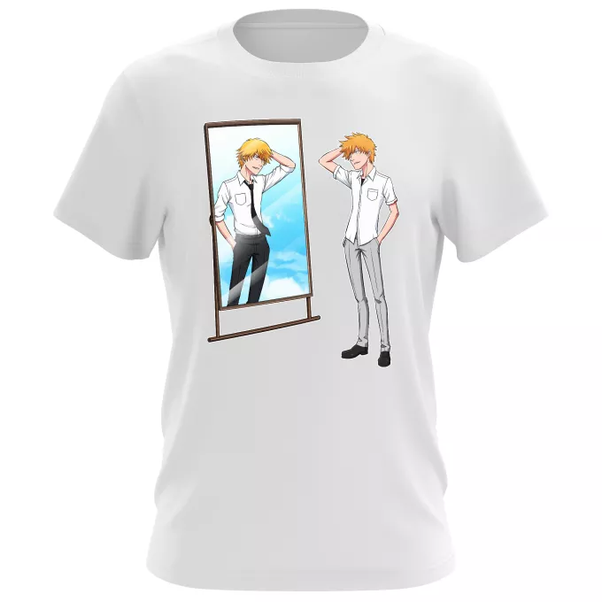 T-shirts Hommes Parodie Bleach Shiniman ! - Denji, Ichigo Kurosaki