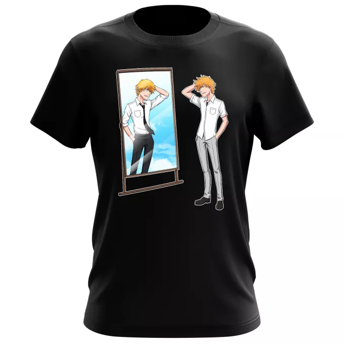 T-shirts Hommes Parodie Bleach Shiniman ! - Denji, Ichigo Kurosaki