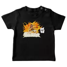 T-shirt bébé Natsu « Allumer le Feu !! » – Parodie Fairy Tail