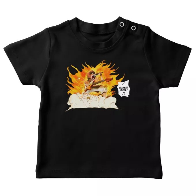 T-shirts bébé Parodie Fairy Tail Allumer le Feu !! - Natsu