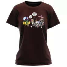 T-shirt Femme Trunks Vs Doc « Collision dans les Couloirs du Temps ! » – Parodie Dragon Ball Z