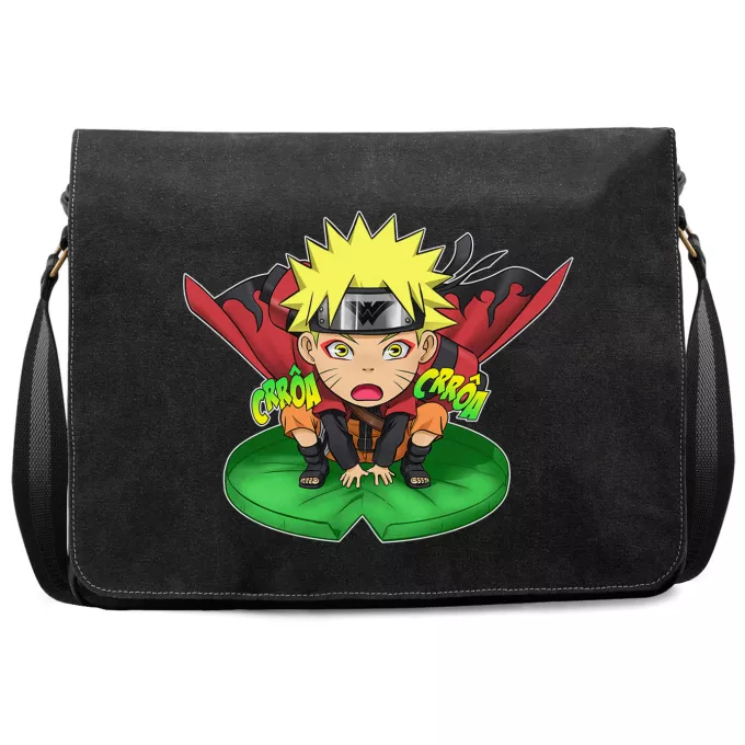 Sac à Bandoulière Premium Parodie Naruto Crôa Crôa No Jutsu !! - Naruto en Mode Sennin