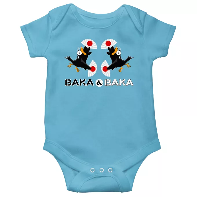 Body baby korta ärmar (pojkar) Parodi Baka Baka