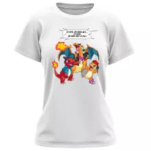 T-shirt Femme Dracaufeu « Ce soir, on vous met le Feu ! » – Parodie Pokémon