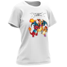 T-shirt Femme Dracaufeu « Ce soir, on vous met le Feu ! » – Parodie Pokémon