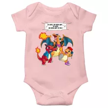 Body bébé (Filles) Dracaufeu « Ce soir, on vous met le Feu ! » – Parodie Pokémon