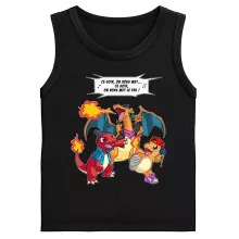 Débardeurs Enfants Dracaufeu « Ce soir, on vous met le Feu ! » – Parodie Pokémon