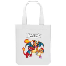 totebag Dracaufeu « Ce soir, on vous met le Feu ! » – Parodie Pokémon