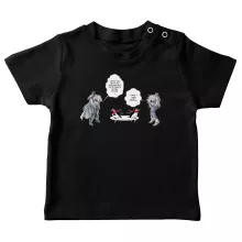 T-shirt bébé Camus « Des Relations glaciales entre un Maître et son élève ! » – Parodie Saint Seiya
