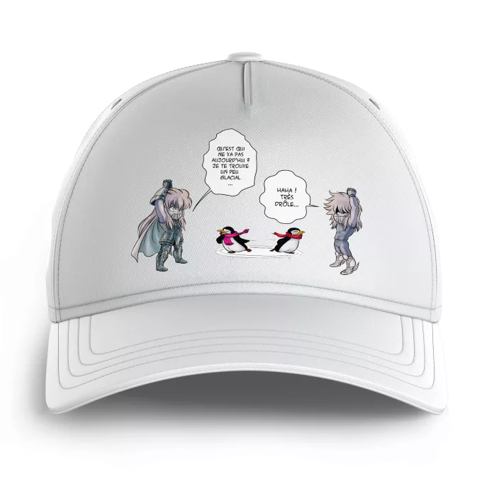 Casquettes Enfants Parodie Saint Seiya Des Relations glaciales entre un Maître et son élève ! - Camus chevalier d'or du Verseau, Hyoga du Cygne