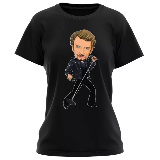T-shirts Femmes Parodie Caricature de Stars Caricature SD Manga Stars Vol.1 ! - Caricature Stars - Johnny Hallyday