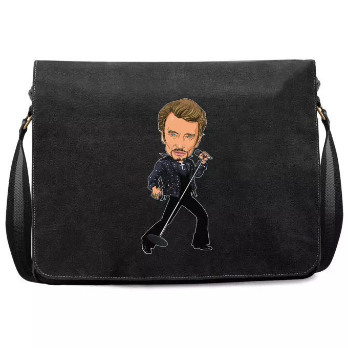 Sac à Bandoulière Premium Parodie Caricature de Stars Caricature SD Manga Stars Vol.1 ! - Caricature Stars - Johnny Hallyday