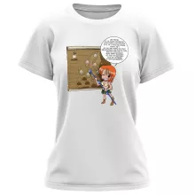 T-shirt Femme Nami « Les prévisions de Météo Pirate pour le prochain épisode ! » – Parodie One Piece