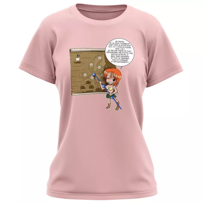 T-shirts Femmes Parodie One Piece Les prévisions de Météo Pirate pour le prochain épisode ! - Nami
