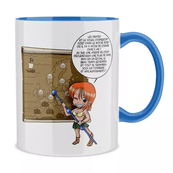 Mugs Parodie One Piece Les prévisions de Météo Pirate pour le prochain épisode ! - Nami