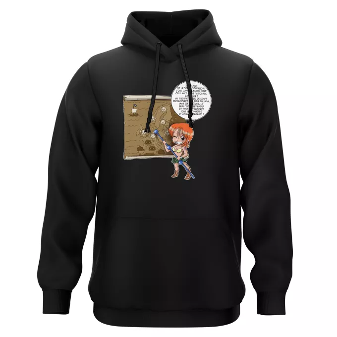 Sweat-shirts à Capuche Parodie One Piece Les prévisions de Météo Pirate pour le prochain épisode ! - Nami
