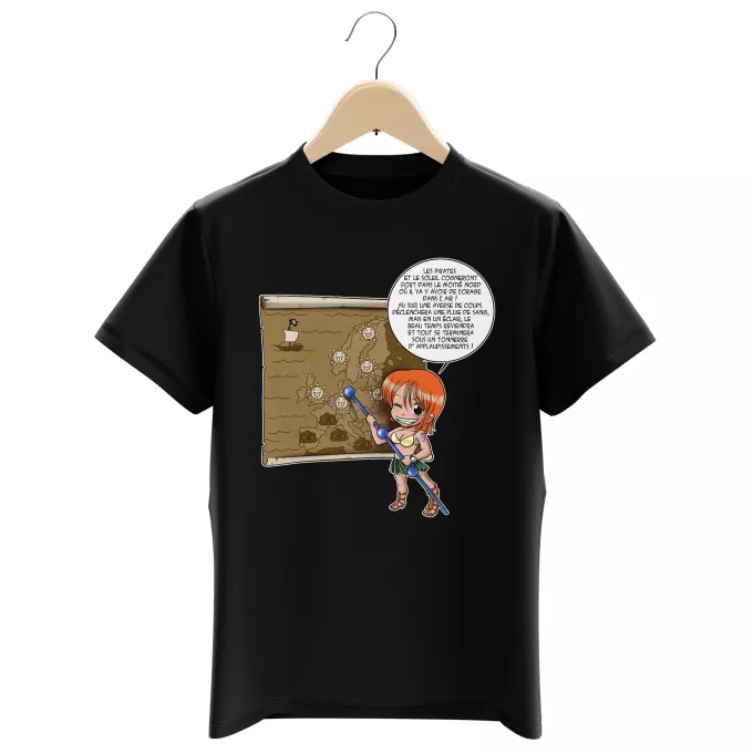 T-shirts Enfants Garçons Parodie One Piece Les prévisions de Météo Pirate pour le prochain épisode ! - Nami