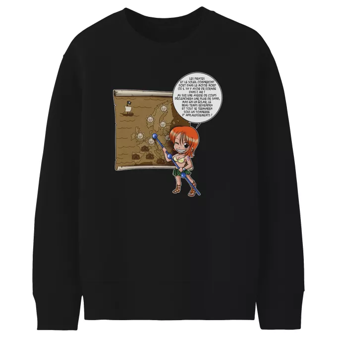 Pulls Enfants Parodie One Piece Les prévisions de Météo Pirate pour le prochain épisode ! - Nami