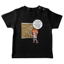 T-shirt bébé Nami « Les prévisions de Météo Pirate pour le prochain épisode ! » – Parodie One Piece
