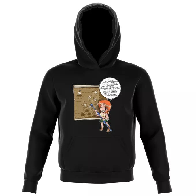 Sweat-shirts à Capuche Enfant Parodie One Piece Les prévisions de Météo Pirate pour le prochain épisode ! - Nami