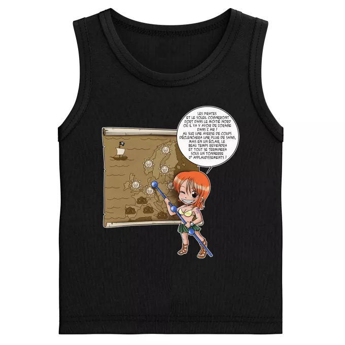 Débardeurs Enfants Garçons Parodie One Piece Les prévisions de Météo Pirate pour le prochain épisode ! - Nami
