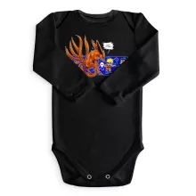 Body bébé manches longues « Vas-y attaque ! » – Parodie Naruto