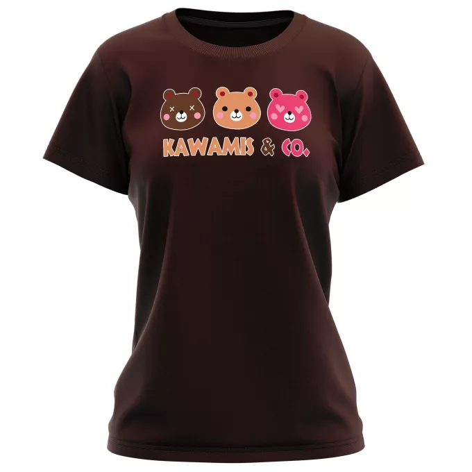 T-shirts Femmes Parodie Kawaii Kao Kawamis and Co. Vol.1 (Pinky, Browny et Caramel) !