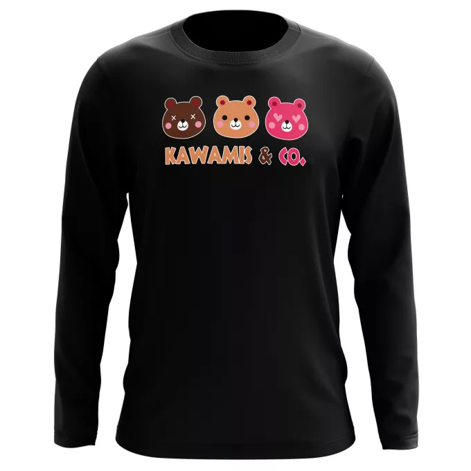 T-Shirts manches longues Parodie Kawaii Kao Kawamis and Co. Vol.1 (Pinky, Browny et Caramel) !