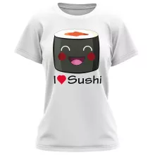 T-shirt Femme « I Love Sushi ! » – Parodie Japon Culture