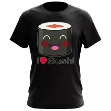 T-shirt « I Love Sushi ! » – Parodie Japon Culture